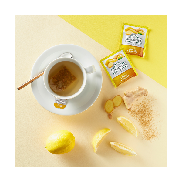 Lemon & Ginger Herbal Infusion Tea Bags | AHMAD TEA USA