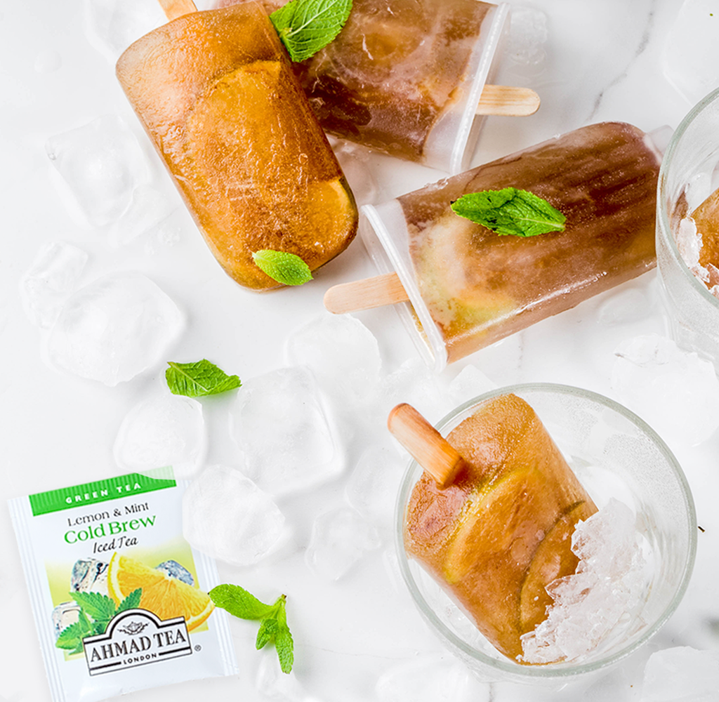 Ahmad Tea Lemon & Mint Green Tea Popsicles Recipe AHMAD TEA USA