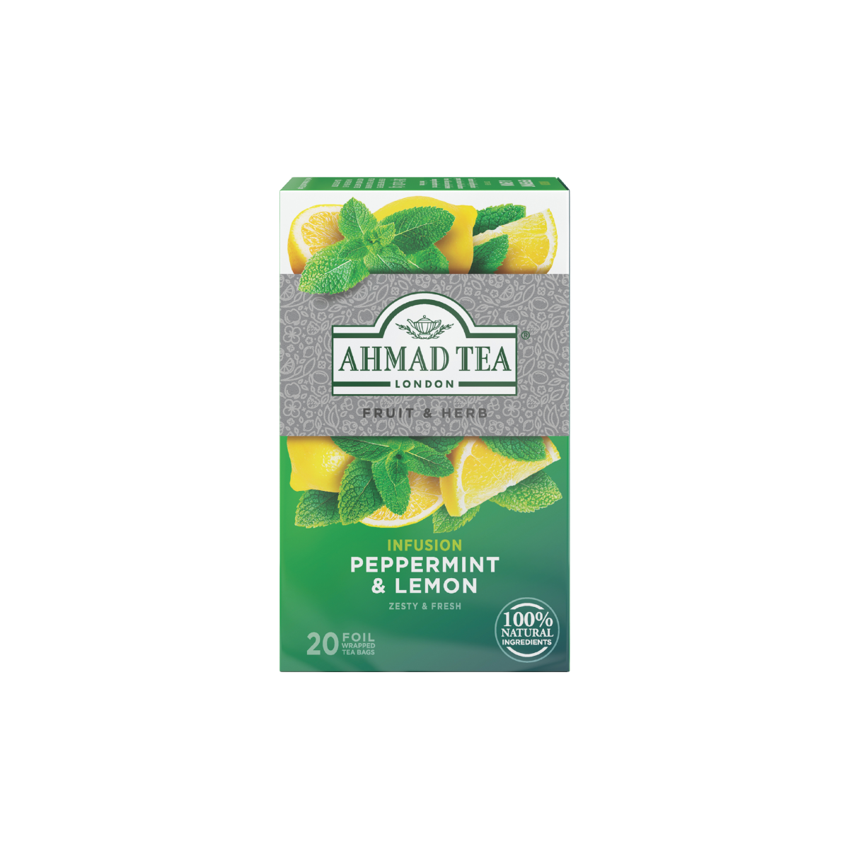 Peppermint & Lemon Herbal Infusion Tea Bags | AHMAD TEA USA
