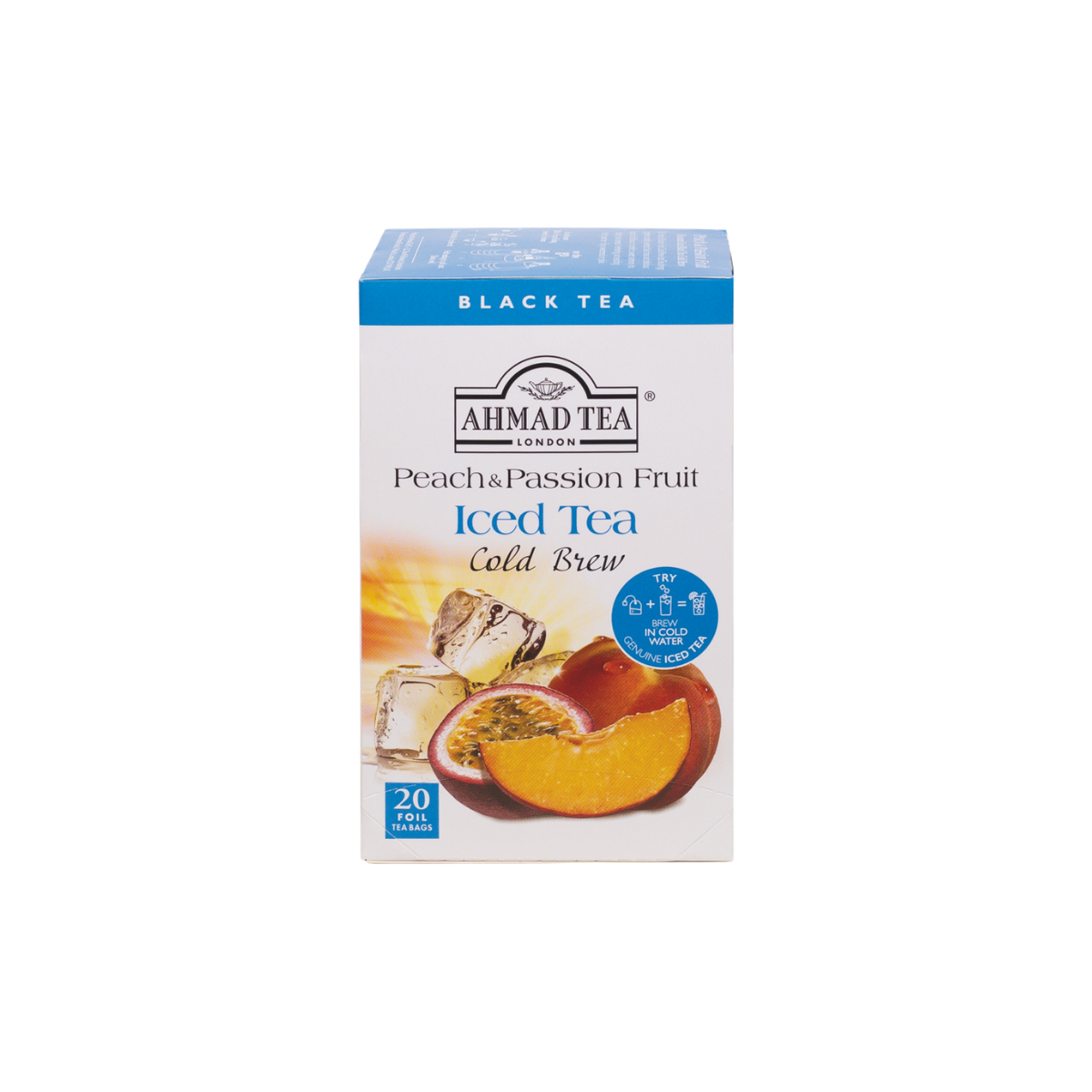 Peach & Passion Fruit Black Cold Brew Iced Tea Bags | AHMAD TEA USA