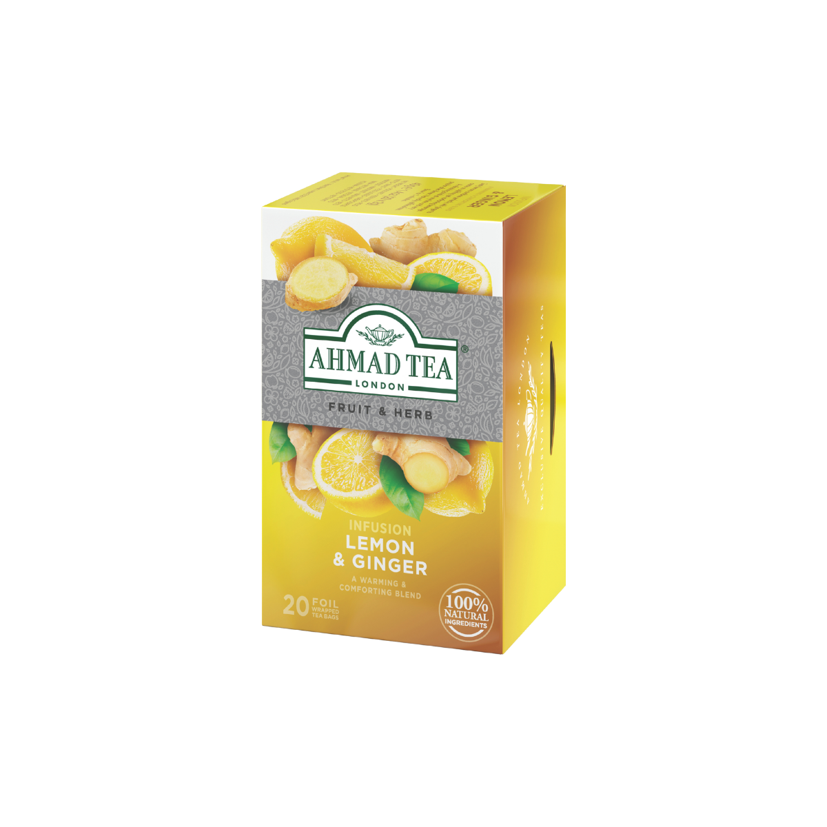 Lemon & Ginger Herbal Infusion Tea Bags | AHMAD TEA USA