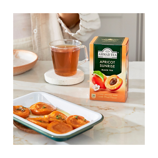 Apricot Sunrise Fruity Black Tea Bags | AHMAD TEA USA