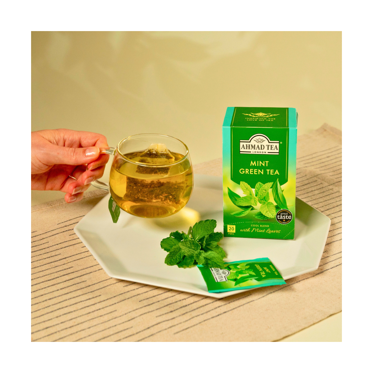 Mint Green Tea Bags | AHMAD TEA USA