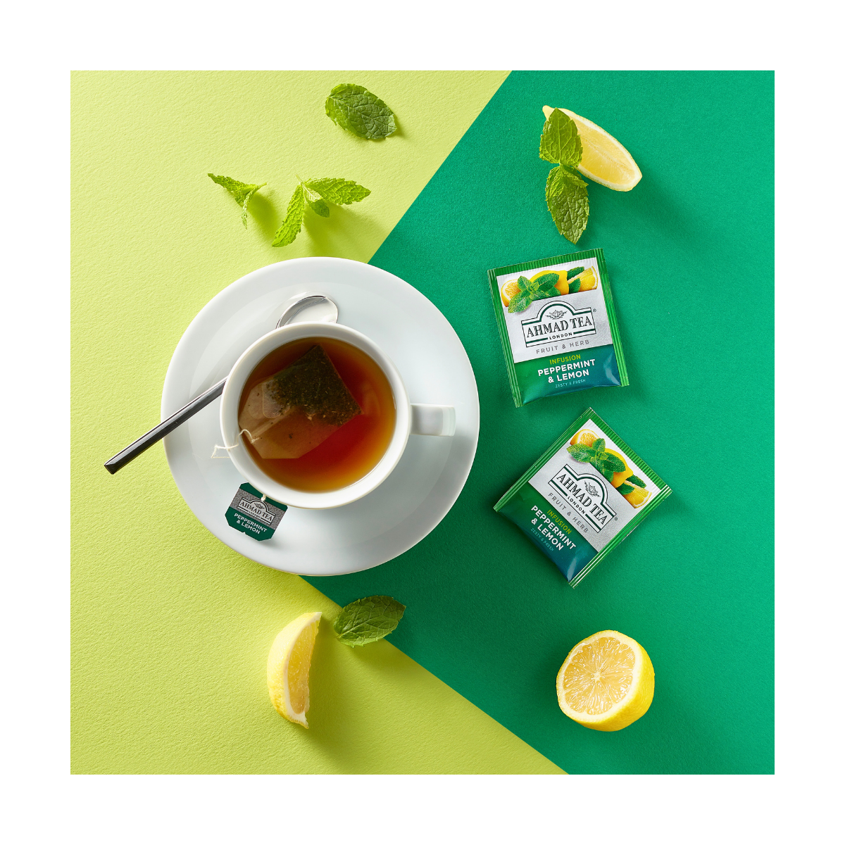 [エリン様] MINT & LEMON ボディ＆ヘアミスト3本 Peppermint & Lemon Herbal Infusion Tea Bags | AHMAD TEA USA