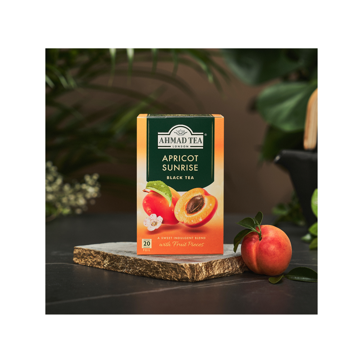 Apricot Sunrise Fruity Black Tea Bags | AHMAD TEA USA