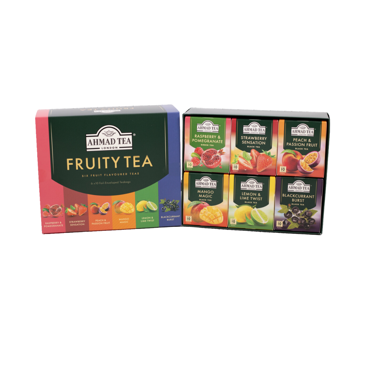 Fruitytea Selection Pack Gift - Fruity Black and Green Tea Bags