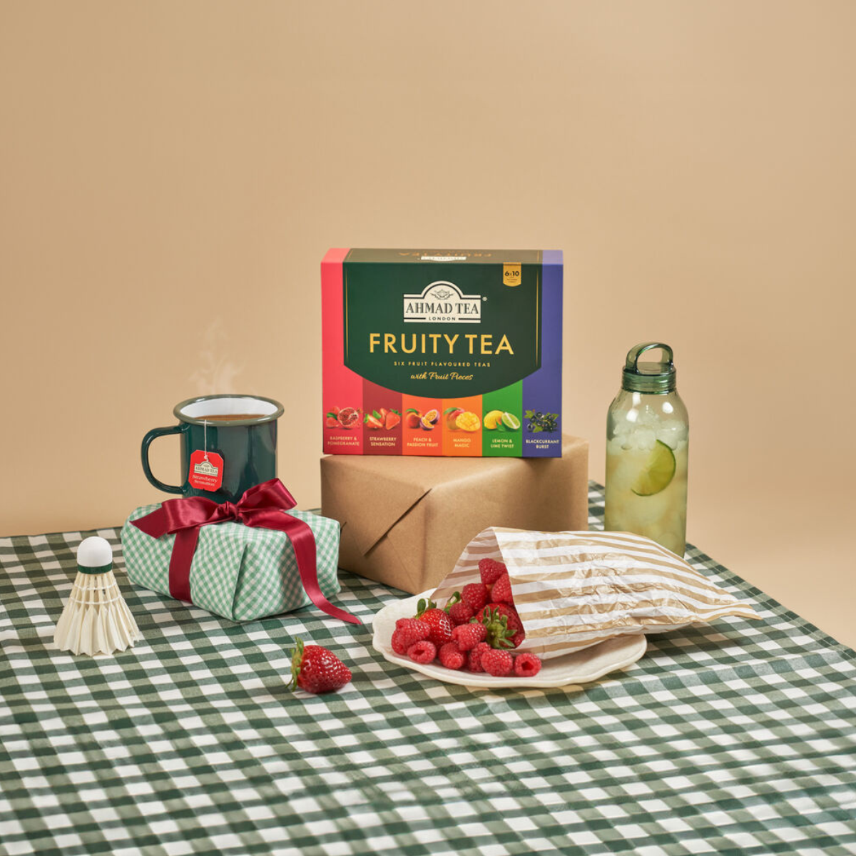 Ahmad Tea Fruitytea Sampler Box - 60 Tea Bags, 6 Fruit Flavors, Sugar-Free