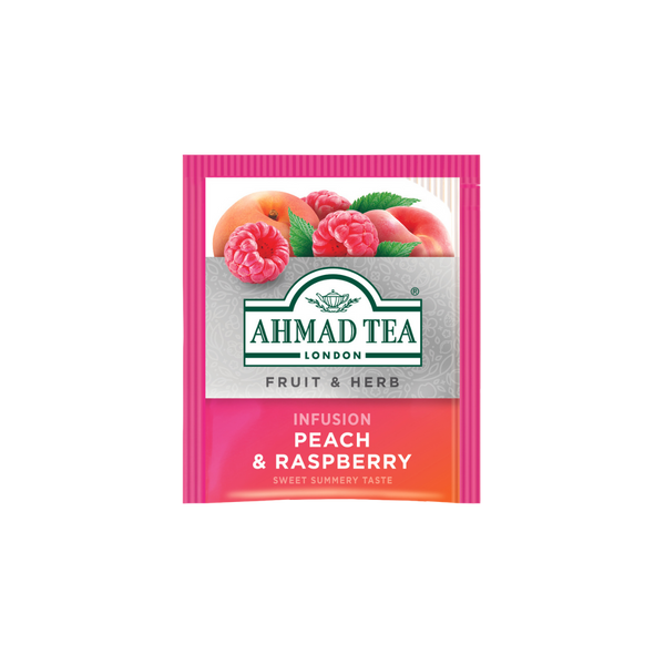 Peach & Raspberry Herbal Tea Bags | AHMAD TEA USA