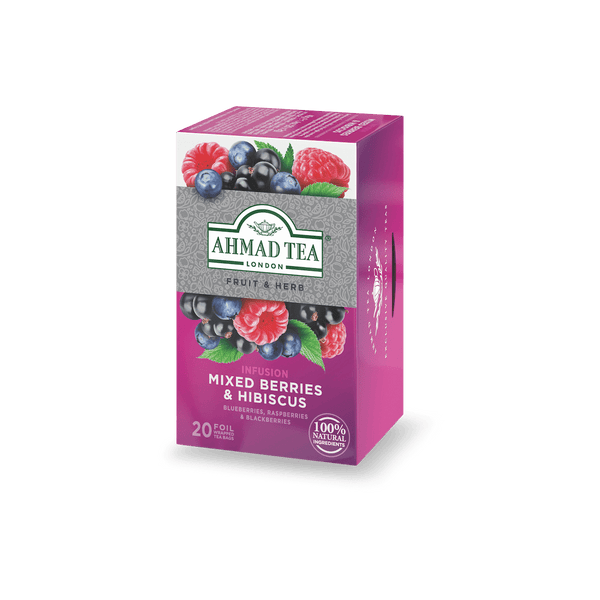 Mixed Berries & Hibiscus Herbal Infusion Tea Bags AHMAD TEA USA