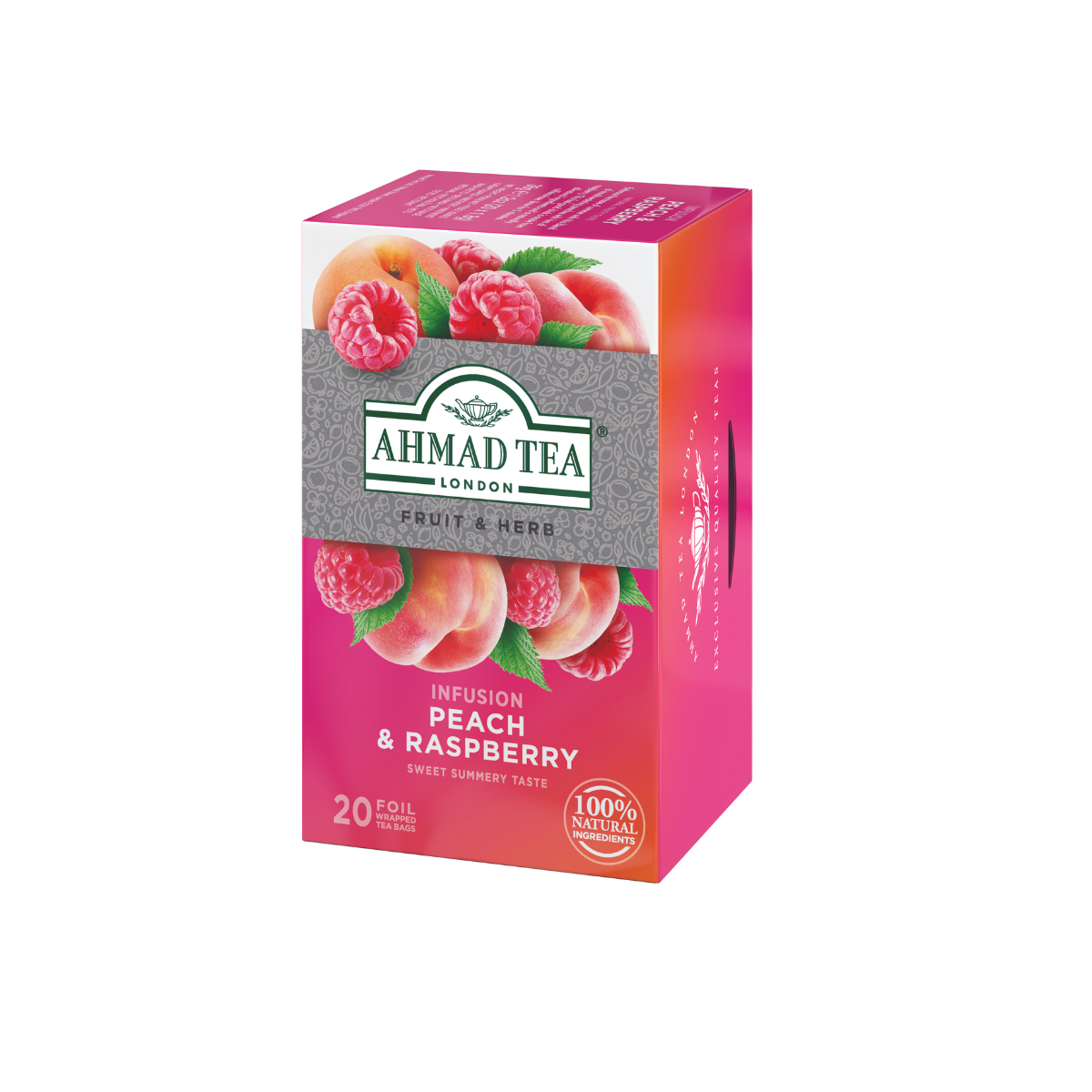 Ahmad Tea Peach & Passion Fruit Black Tea, 20-Count Boxes (Pack of 6)